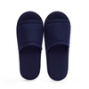 ネイビーブルーテリー使い捨てホテルゲストスリッパ – ソフトソールスパスリッパバルク供給およびカスタムメーカー